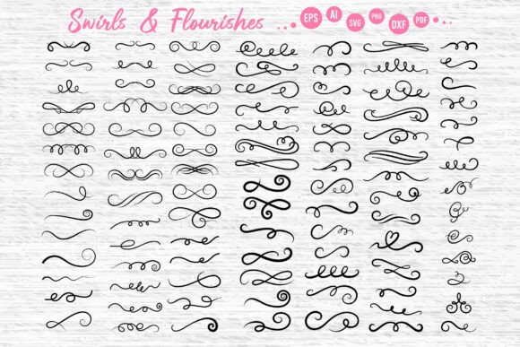 Download Swirls and Flourishes Clipart - Swirl Collection