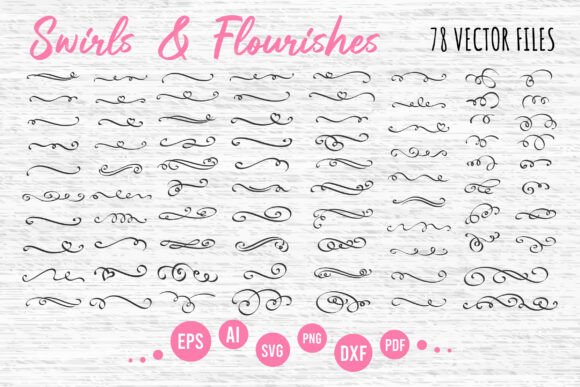 Download Swirls and Flourishes Clipart - Swirl Collection