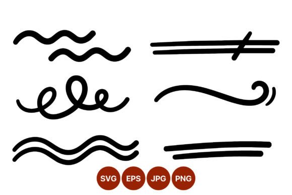 Download Decorative Black Line Swirls Vector - Swirl Collection