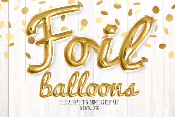 Download Gold Foil Balloon Script Alphabet - Old Collection