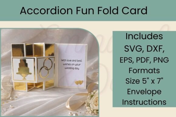 Download 5x7 Wedding Card Accordion SVG - Wedding card Collection